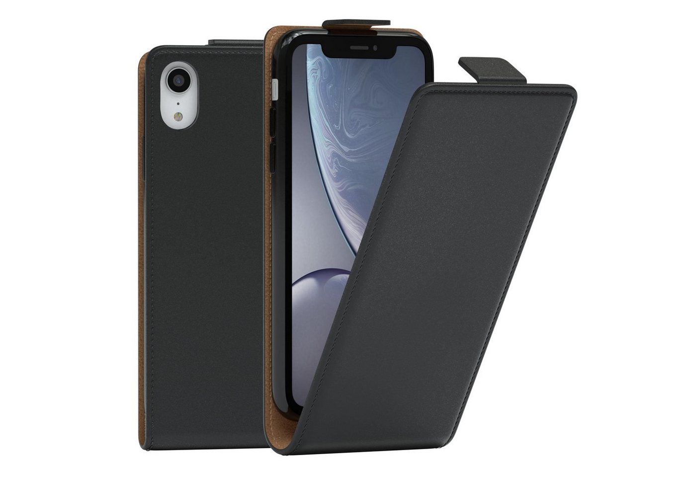 EAZY CASE Handyhülle Flipcase für Apple iPhone XR 6,1 Zoll, Tasche Klapphülle Handytasche zum Aufklappen Etui Kunstleder Schwarz EAZY CASE Handyhülle Flipcase für Apple iPhone XR 6,1 Zoll, Tasche Klapphülle Handytasche zum Aufklappen Etui Kunstleder Schwarz von Eazy Case