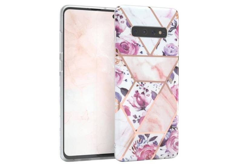 EAZY CASE Handyhülle IMD Motiv Cover für Samsung Galaxy S10 Plus 6,4 Zoll, Silikonhülle stoßfest Silicon Back Cover Motivhülle Tasche Rosé Gold von Eazy Case