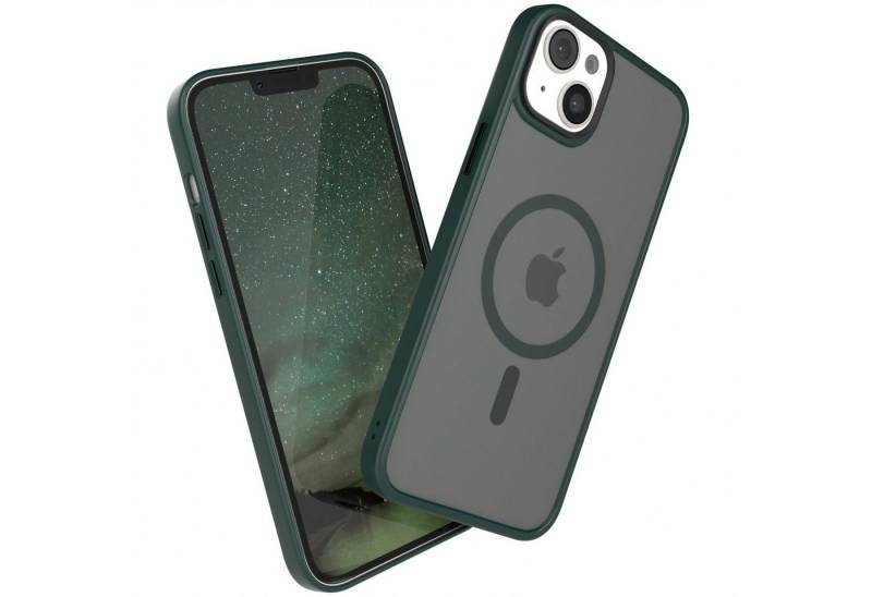 EAZY CASE Handyhülle Outdoor Case MagSafe für Apple iPhone 14 Plus, Backcover Tasche Case Schutzhülle mit Kameraschutz Bumper Dunkel Grün von EAZY CASE