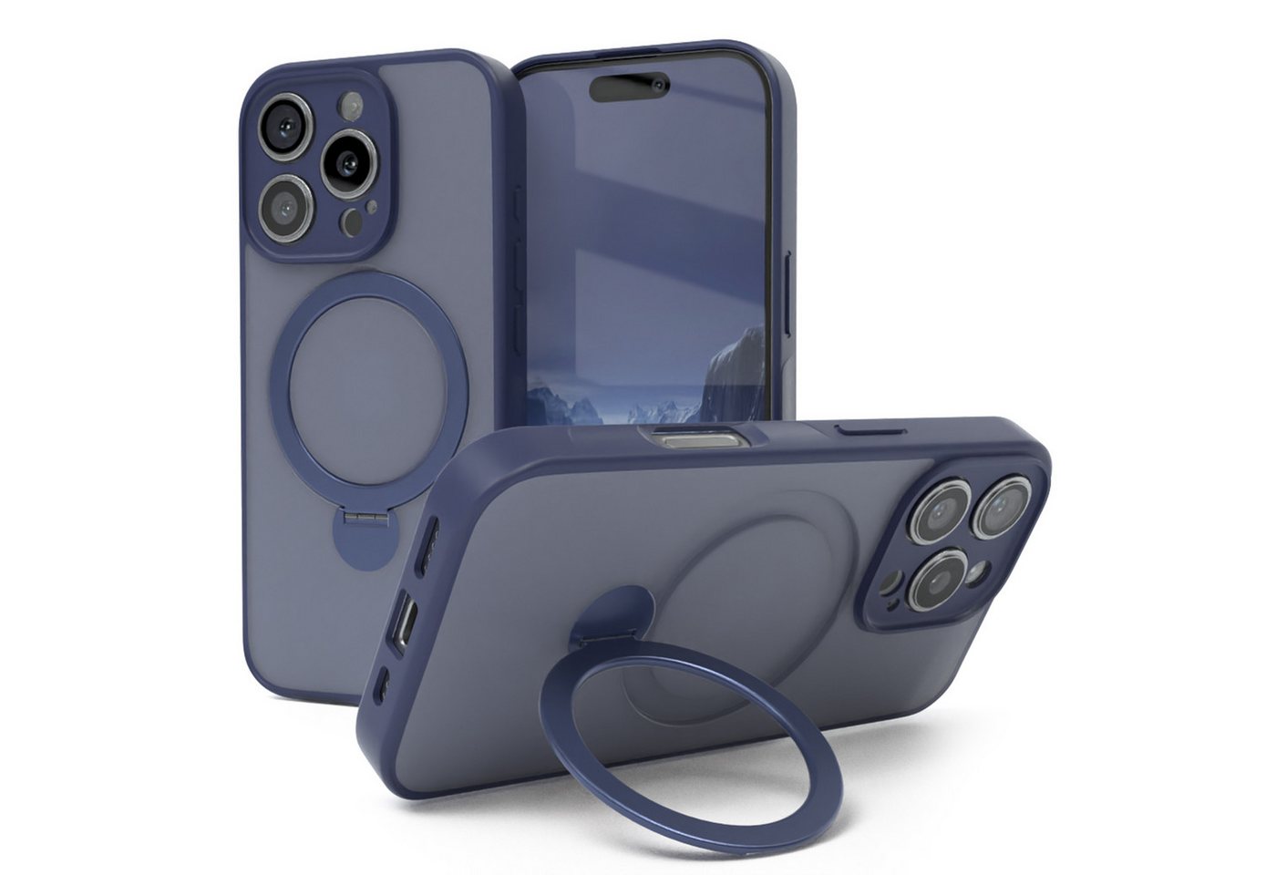 EAZY CASE Handyhülle Outdoor iPhone 16 Pro Case MagSafe Ring 6,3 Zoll, Outdoor Handy Hülle Etui Schutzhülle Slim mit Kameraschutz Blau EAZY CASE Handyhülle Outdoor iPhone 16 Pro Case MagSafe Ring 6,3 Zoll, Outdoor Handy Hülle Etui Schutzhülle Slim mit Kameraschutz Blau von EAZY CASE