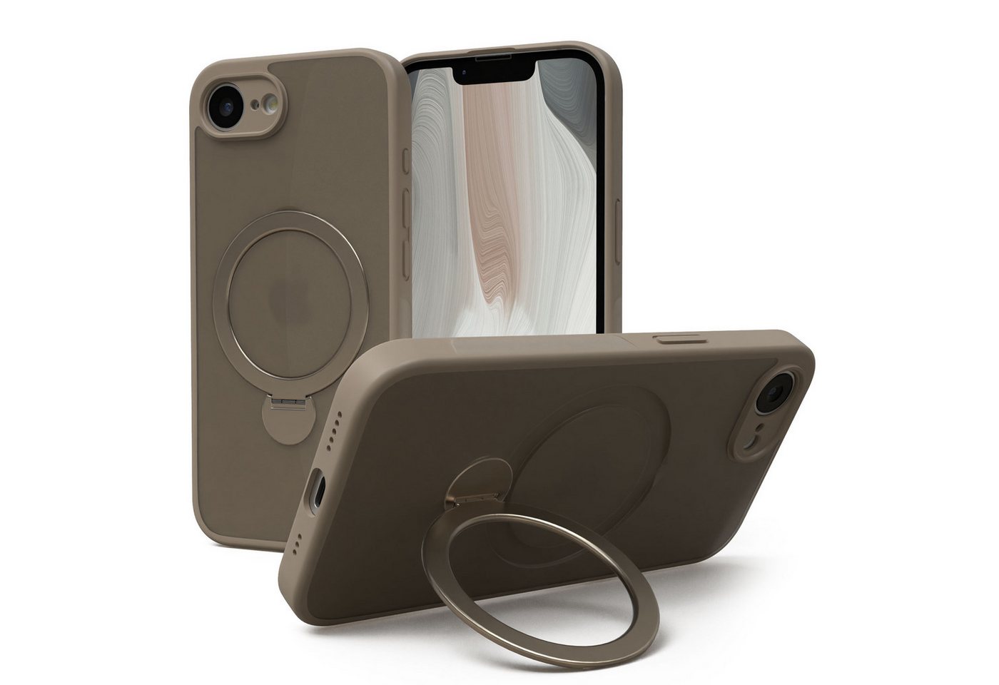 EAZY CASE Handyhülle Outdoor iPhone 16e Case MagSafe Rotation Ring 6,1 Zoll, Outdoor Handy Hülle stoßfest Silikon Case Schutzhülle Bumper Goldbraun EAZY CASE Handyhülle Outdoor iPhone 16e Case MagSafe Rotation Ring 6,1 Zoll, Outdoor Handy Hülle stoßfest Silikon Case Schutzhülle Bumper Goldbraun von EAZY CASE