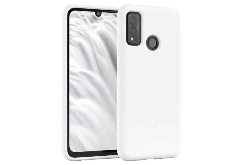 EAZY CASE Handyhülle Premium Silikon Case für Huawei P Smart (2020) 6,21 Zoll, Silikon Schutzhülle mit Kameraschutz kratzfest Handy Softcase Weiß von EAZY CASE