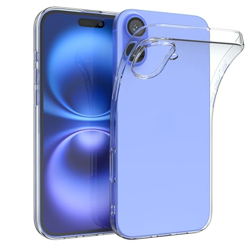 EAZY CASE - Handyhülle Silikon kompatibel mit iPhone 16 Plus - stoßfeste Schutzhülle dünne Handyhülle für Apple iPhone 16 Plus Hülle Fallschutz leichtes Cover schlankes Silicone Case in Transparent EAZY CASE - Handyhülle Silikon kompatibel mit iPhone 16 Plus - stoßfeste Schutzhülle dünne Handyhülle für Apple iPhone 16 Plus Hülle Fallschutz leichtes Cover schlankes Silicone Case in Transparent von EAZY CASE