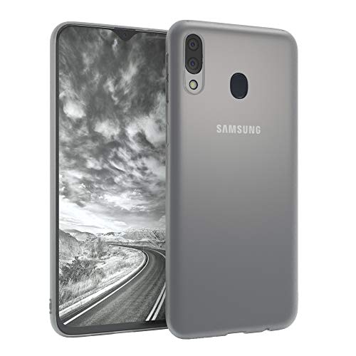 EAZY CASE Handyhülle Silikon mit Kameraschutz kompatibel mit Samsung Galaxy M20 in Transparent Matt Ultra dünn, Slimcover, Silikonhülle, Hülle, Softcase, Backcover von EAZY CASE