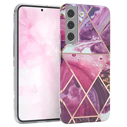 EAZY CASE Handyhülle Silikon mit Kameraschutz kompatibel mit Samsung Galaxy S22 5G, im Marmor Design, Marmor Motiv Hülle, Ultra dünn, Slimcover, Silikonhülle, Backcover, Beere EAZY CASE Handyhülle Silikon mit Kameraschutz kompatibel mit Samsung Galaxy S22 5G, im Marmor Design, Marmor Motiv Hülle, Ultra dünn, Slimcover, Silikonhülle, Backcover, Beere von EAZY CASE