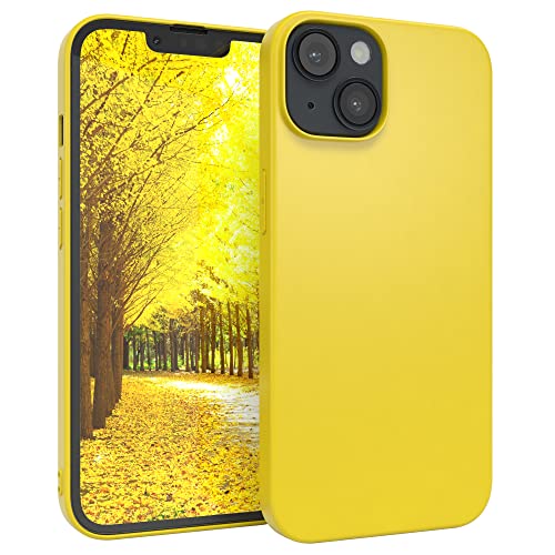EAZY CASE Handyhülle Silikon mit Kameraschutz kompatibel mit iPhone 14 in Gelb, Ultra dünn, Slimcover, Silikonhülle, Hülle, Softcase, Backcover von EAZY CASE