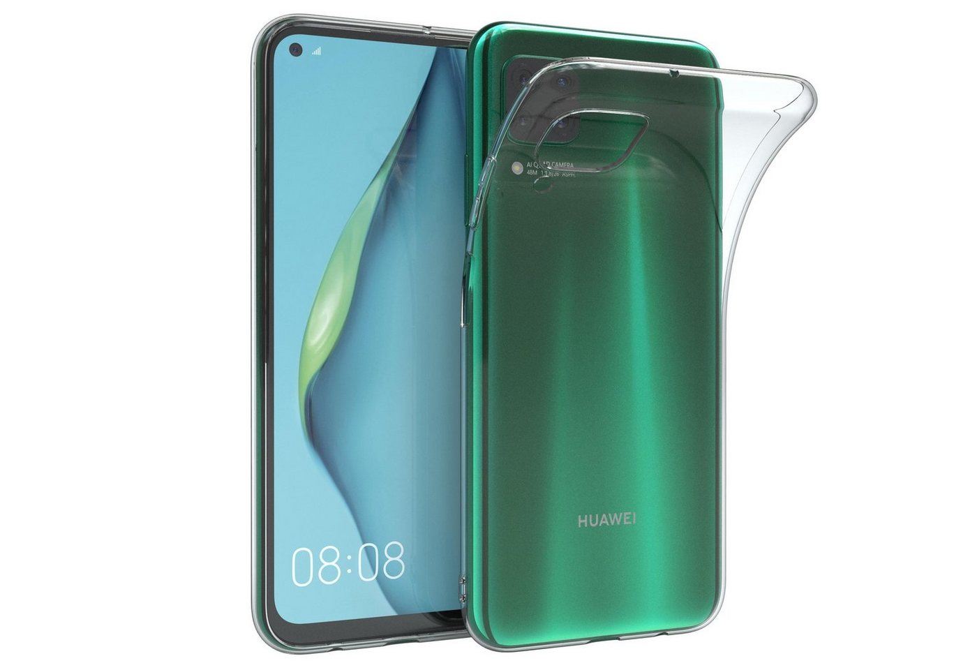EAZY CASE Handyhülle Slimcover Clear für Huawei P40 Lite 6,4 Zoll, durchsichtige Hülle Ultra Dünn Silikon Backcover TPU Telefonhülle Klar von EAZY CASE