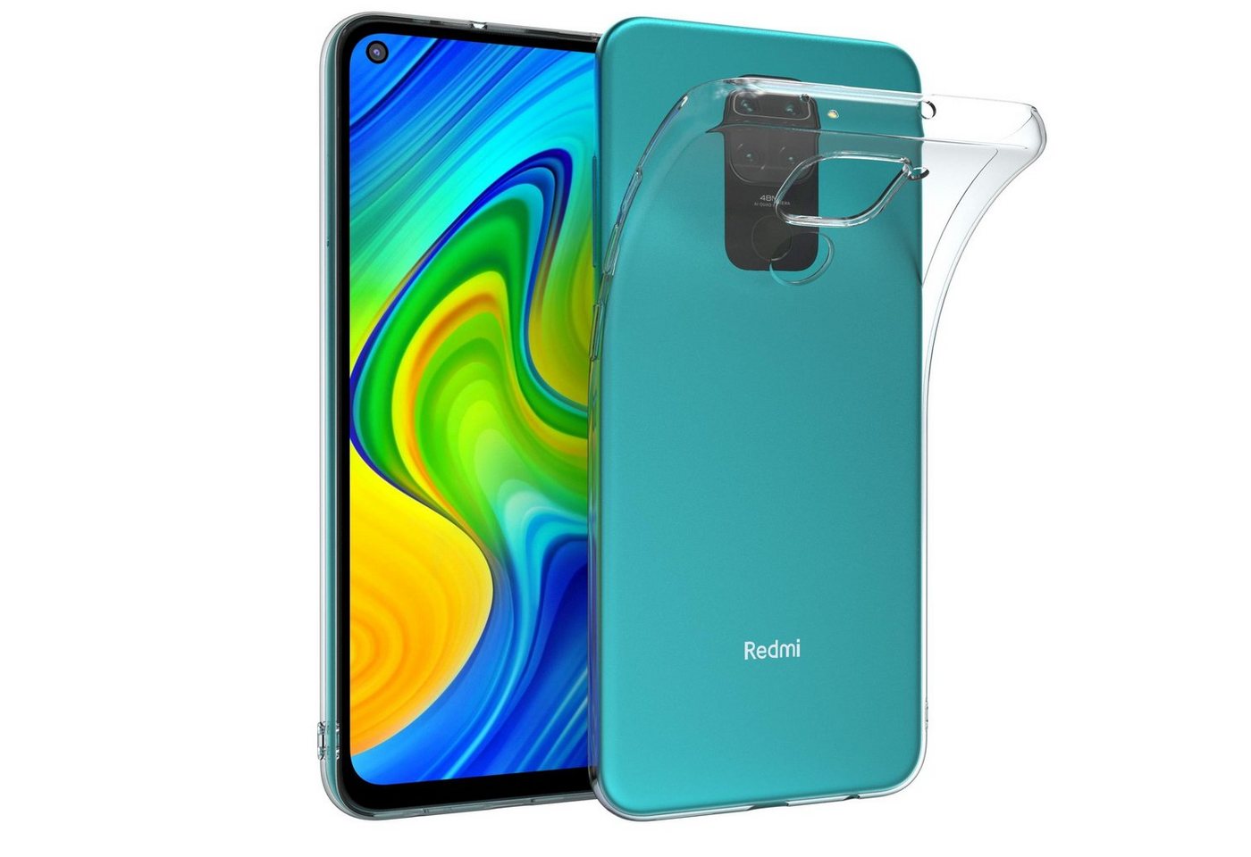 EAZY CASE Handyhülle Slimcover Clear für Redmi Note 9 / Redmi 10X 4G 6,53 Zoll, durchsichtige Hülle Ultra Dünn Silikon Backcover TPU Telefonhülle Klar von Eazy Case
