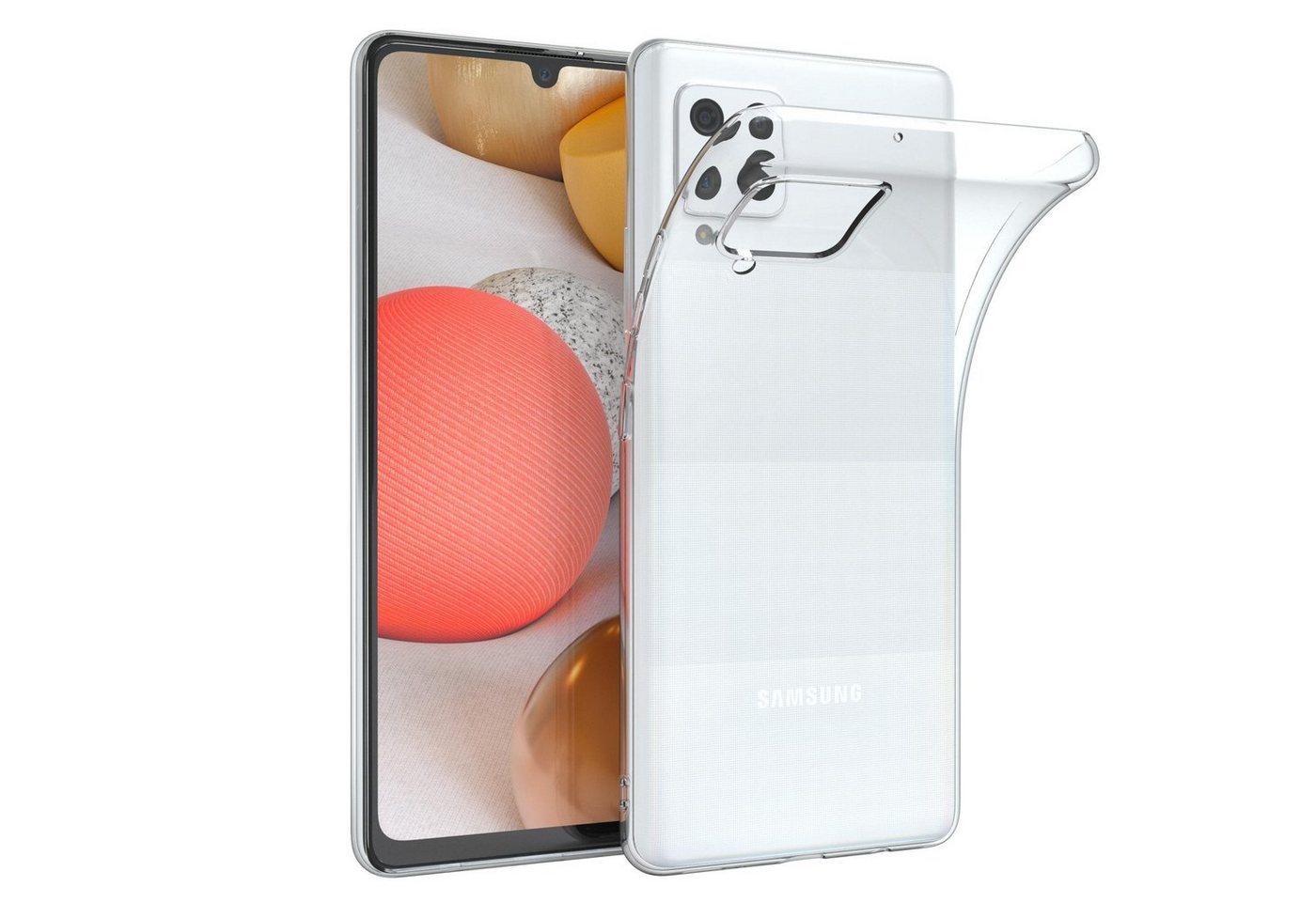 EAZY CASE Handyhülle Slimcover Clear für Samsung Galaxy A42 5G 6,6 Zoll, durchsichtige Hülle Ultra Dünn Silikon Backcover TPU Telefonhülle Klar von EAZY CASE