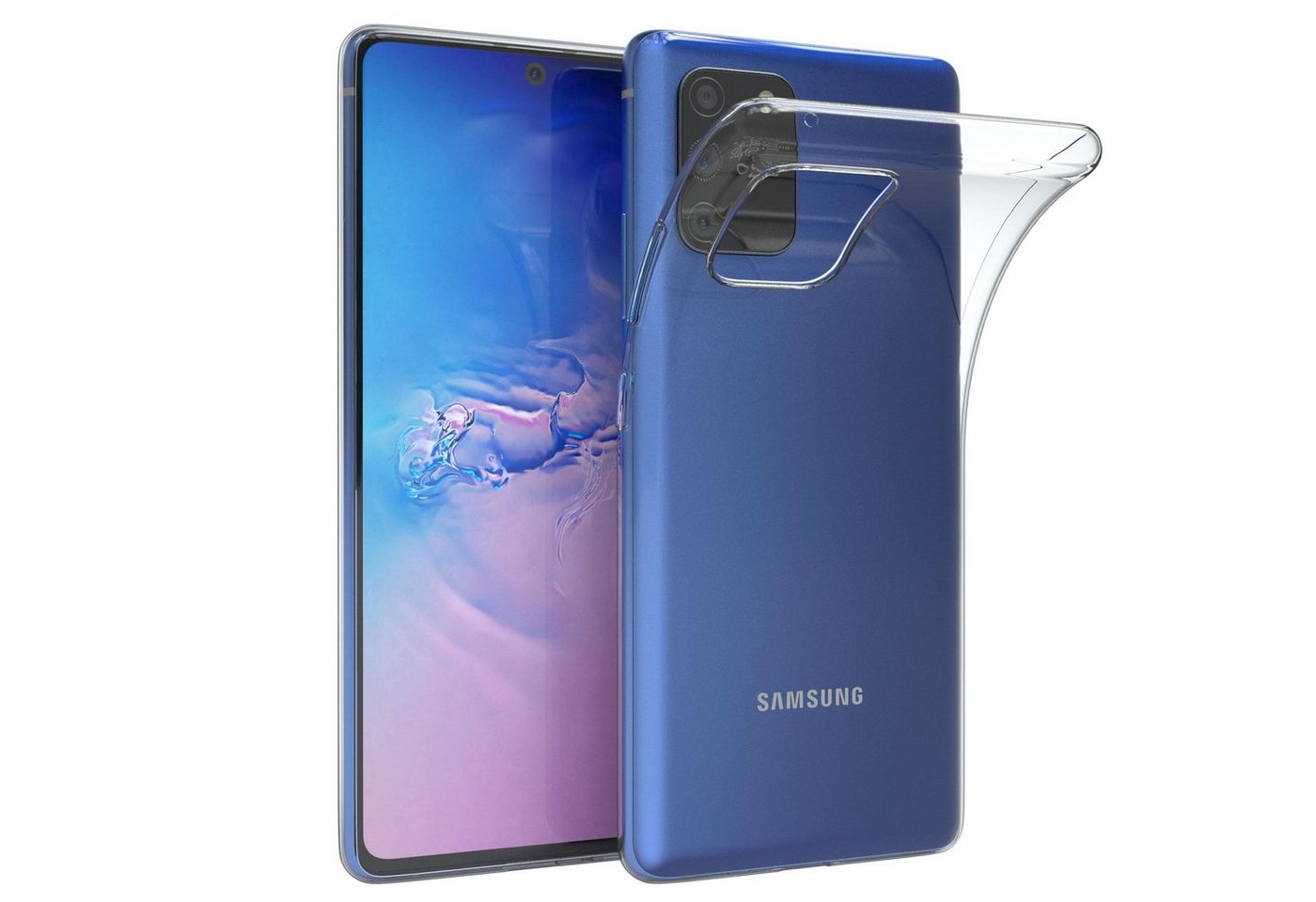 EAZY CASE Handyhülle Slimcover Clear für Samsung Galaxy S10 Lite 6,7 Zoll, durchsichtige Hülle Ultra Dünn Silikon Backcover TPU Telefonhülle Klar von EAZY CASE