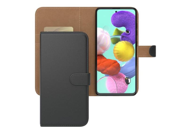 EAZY CASE Handyhülle Uni Bookstyle für Samsung Galaxy A51 6,5 Zoll, Schutzhülle mit Standfunktion Kartenfach Handytasche aufklappbar Etui von EAZY CASE