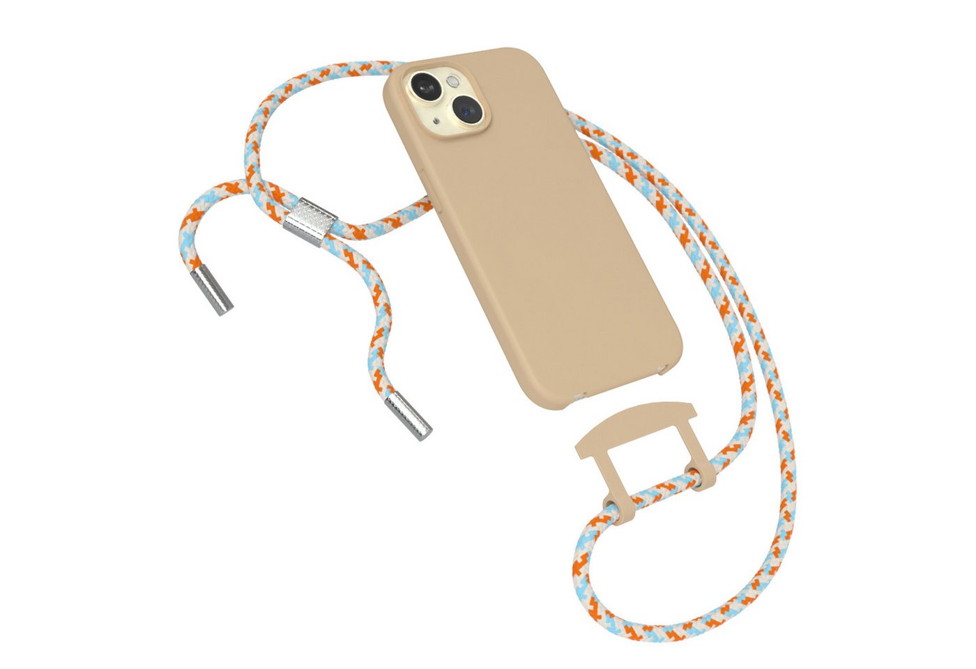 EAZY CASE Handykette 2in1 Hülle mit Band für iPhone 15 6,1 Zoll, Handykette zum Umhängen Slim Phone Chain Festivalbag Smartphone Taupe EAZY CASE Handykette 2in1 Hülle mit Band für iPhone 15 6,1 Zoll, Handykette zum Umhängen Slim Phone Chain Festivalbag Smartphone Taupe von EAZY CASE