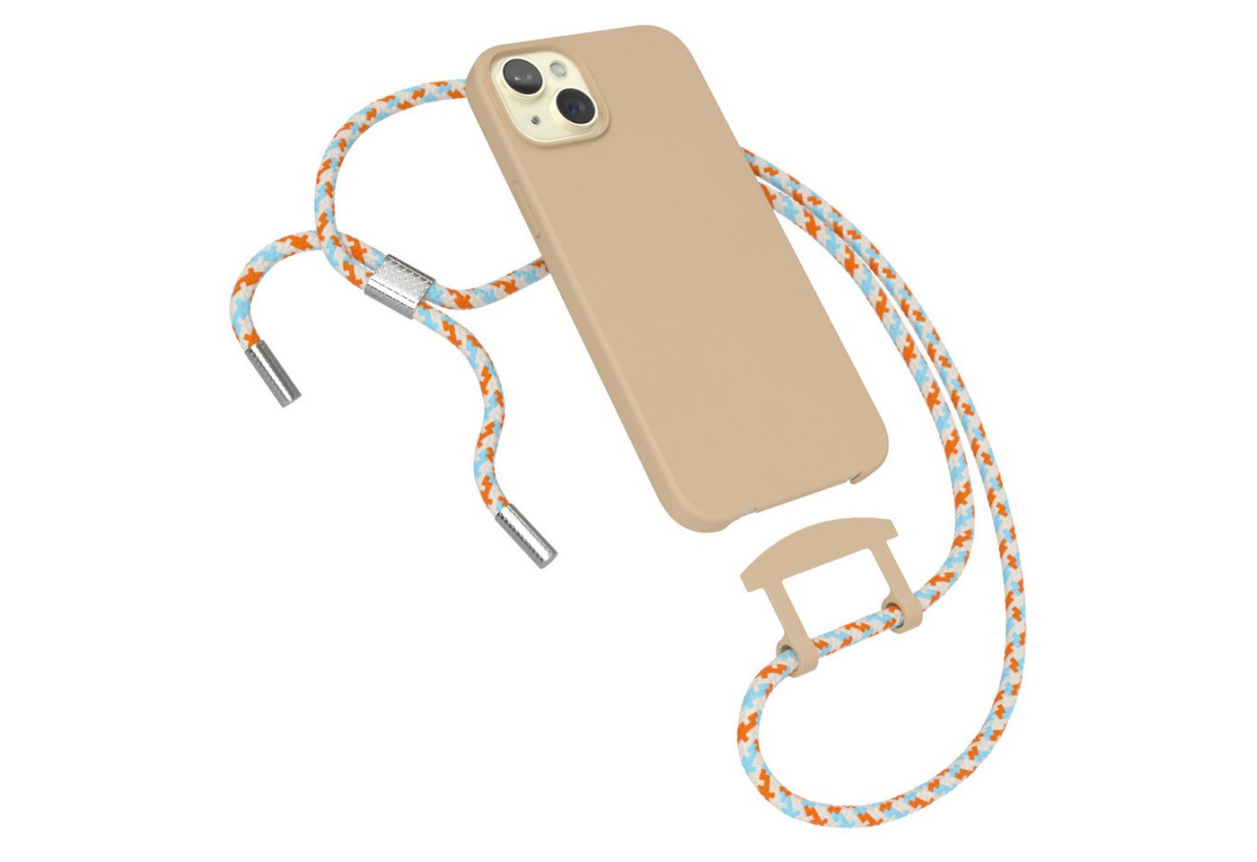 EAZY CASE Handykette 2in1 Hülle mit Band für iPhone 15 Plus 6,7 Zoll, Handykette zum Umhängen Slim Phone Chain Festivalbag Smartphone Taupe EAZY CASE Handykette 2in1 Hülle mit Band für iPhone 15 Plus 6,7 Zoll, Handykette zum Umhängen Slim Phone Chain Festivalbag Smartphone Taupe von EAZY CASE