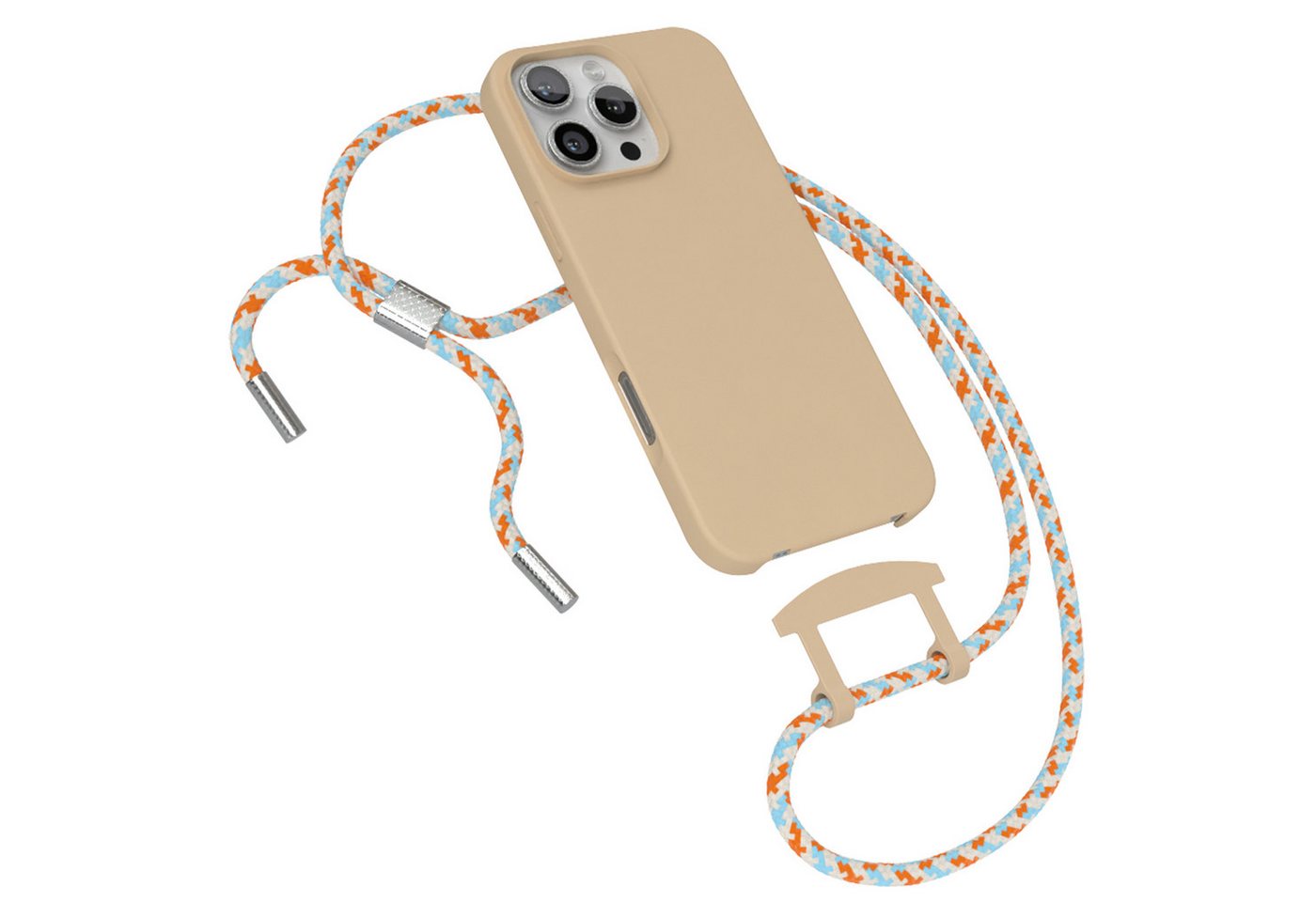 EAZY CASE Handykette 2in1 Hülle mit Band für iPhone 16 Pro Max 6,9 Zoll, Handykette zum Umhängen Slim Phone Chain Festivalbag Smartphone Taupe EAZY CASE Handykette 2in1 Hülle mit Band für iPhone 16 Pro Max 6,9 Zoll, Handykette zum Umhängen Slim Phone Chain Festivalbag Smartphone Taupe von EAZY CASE