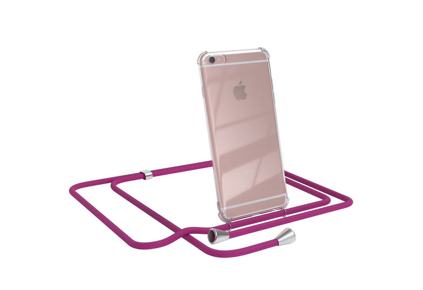 EAZY CASE Handykette 2in1 Metallkette für Apple iPhone 6 / 6S 4,7 Zoll, Handykordel Slimcover mit Umhängeband zum Umhängen Pink / Clip Silber EAZY CASE Handykette 2in1 Metallkette für Apple iPhone 6 / 6S 4,7 Zoll, Handykordel Slimcover mit Umhängeband zum Umhängen Pink / Clip Silber von EAZY CASE