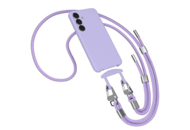 EAZY CASE Handykette 2in1 TPU Hülle mit Band für Samsung Galaxy S25 6,2 Zoll, Hülle mit Band 2in1 Handyband Etui Case mit Karabinerverschluss Grün von EAZY CASE