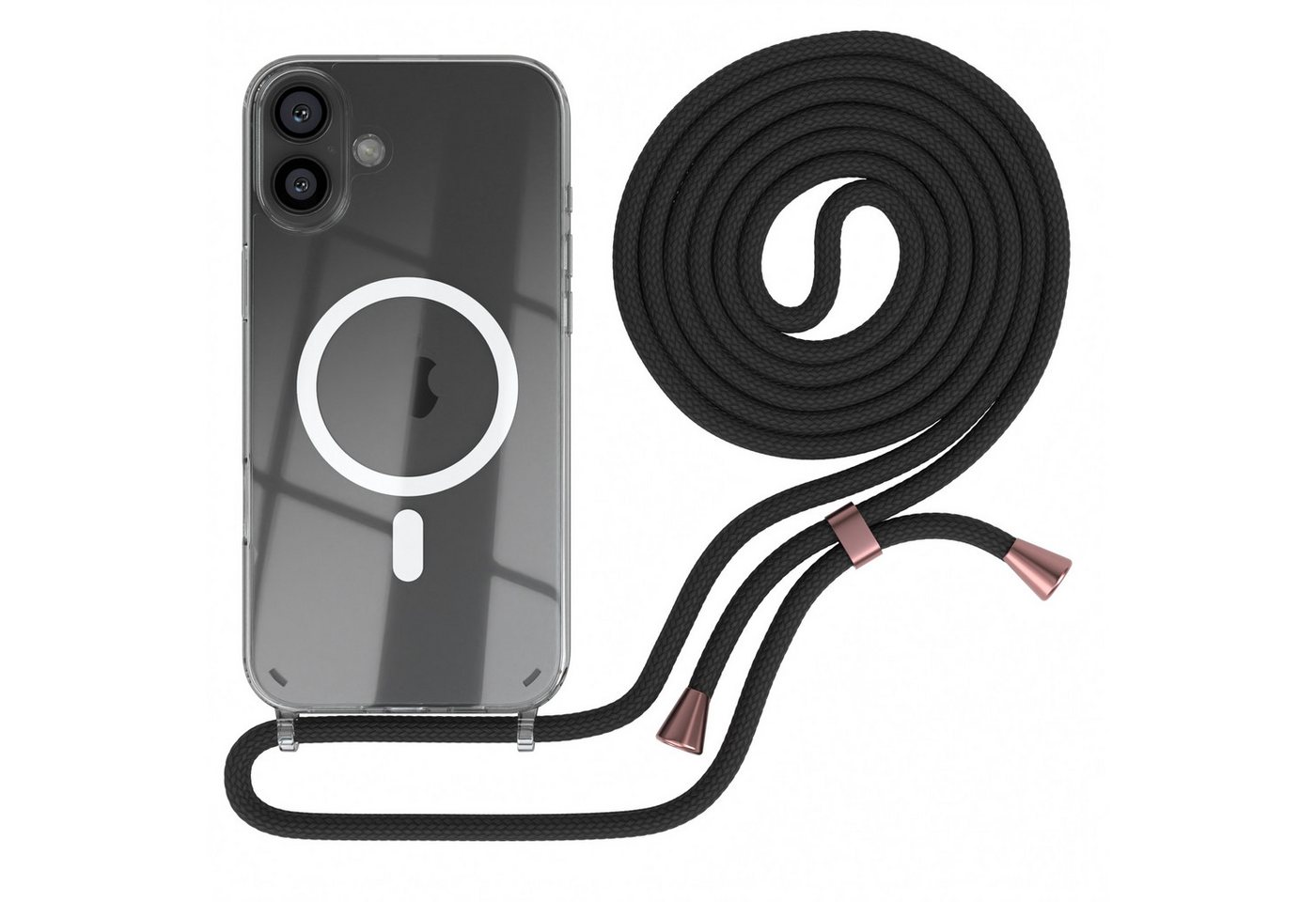 EAZY CASE Handykette Apple iPhone 16 Plus Case Chain MagSafe Set 6,7 Zoll, Handykordel Qi-Case Slimcover mit Umhängeband zum Umhängen in Schwarz EAZY CASE Handykette Apple iPhone 16 Plus Case Chain MagSafe Set 6,7 Zoll, Handykordel Qi-Case Slimcover mit Umhängeband zum Umhängen in Schwarz von EAZY CASE