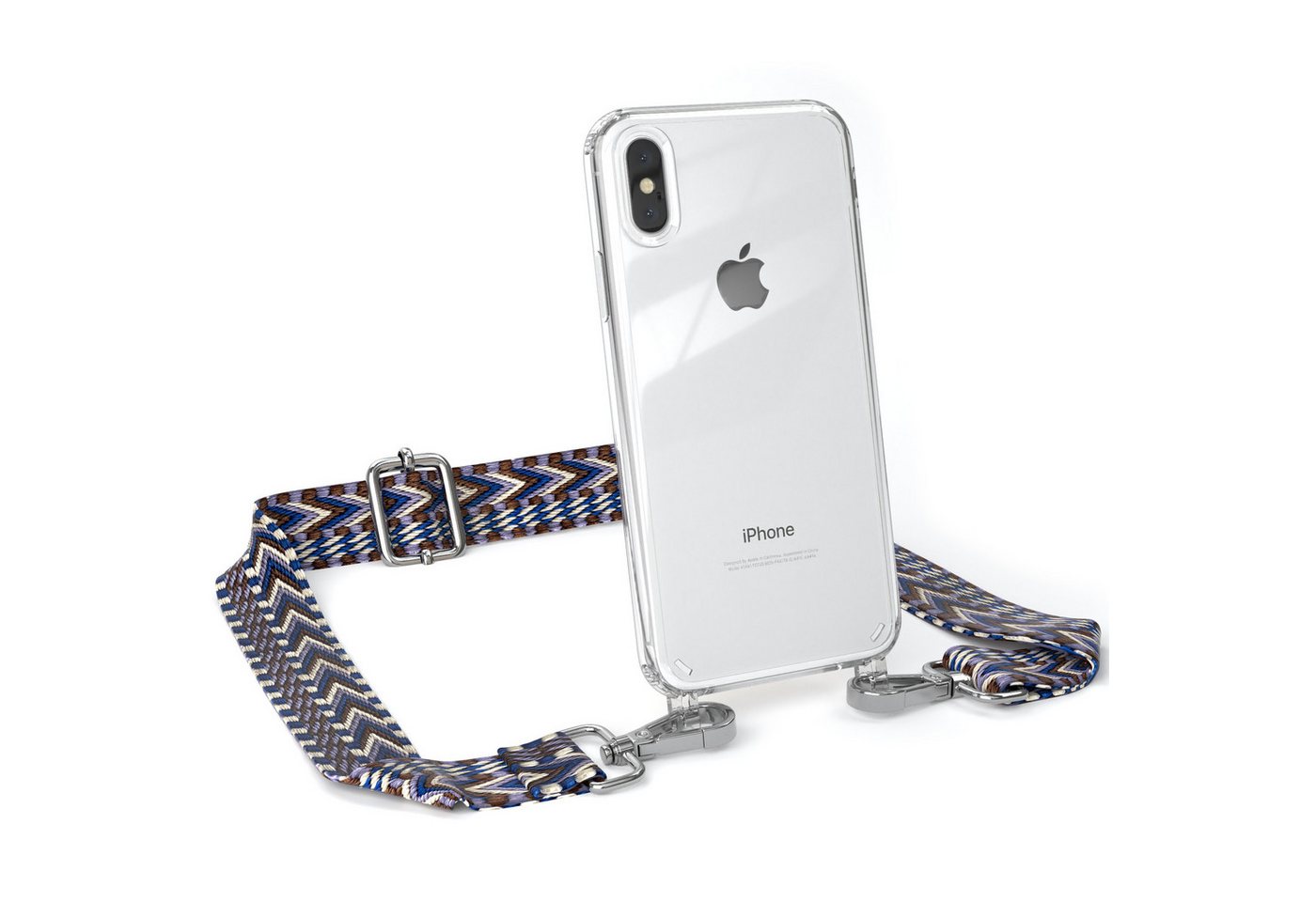 EAZY CASE Handykette Boho Umhängeband für Apple iPhone X / iPhone XS 5,8 Zoll, Handyband zum Wechseln geflochtenes Taschenband Festivalbag Boho Blau EAZY CASE Handykette Boho Umhängeband für Apple iPhone X / iPhone XS 5,8 Zoll, Handyband zum Wechseln geflochtenes Taschenband Festivalbag Boho Blau von EAZY CASE