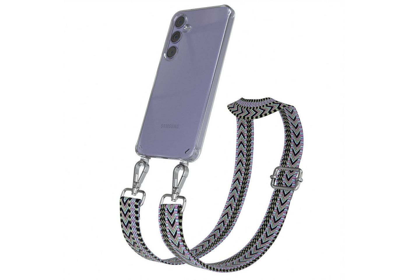 EAZY CASE Handykette Boho Umhängeband für Samsung Galaxy S24 Plus 6,7 Zoll, Flache Kordel für Handy Ketten Vintage Style Silikontasche Violett EAZY CASE Handykette Boho Umhängeband für Samsung Galaxy S24 Plus 6,7 Zoll, Flache Kordel für Handy Ketten Vintage Style Silikontasche Violett von EAZY CASE