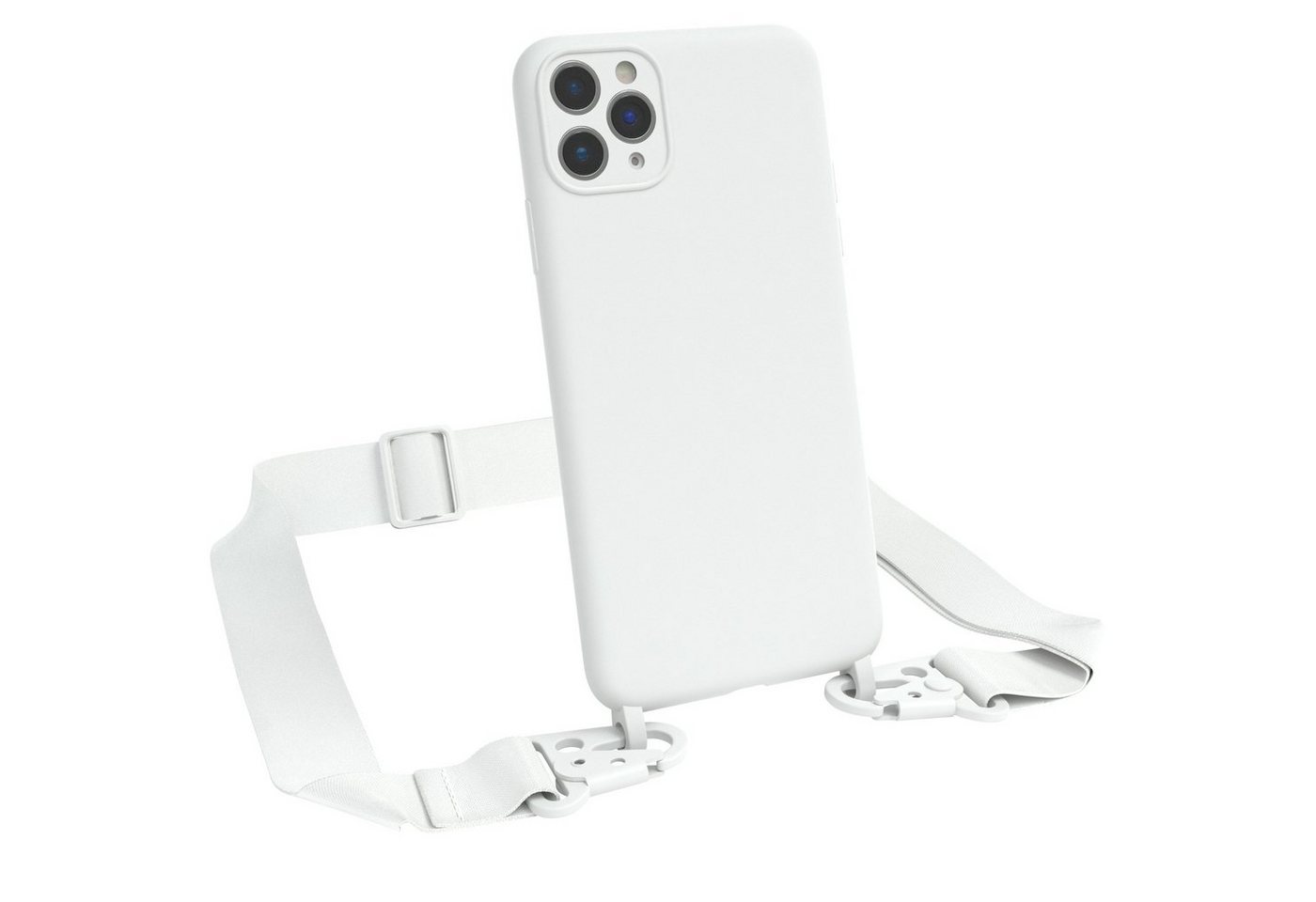 EAZY CASE Handykette Breitband Kette für Apple iPhone 11 Pro Max 6,5 Zoll, Ketten Hülle 2in1 Handyhülle mit abnehmbarer Kette Karabiner Bag Weiß EAZY CASE Handykette Breitband Kette für Apple iPhone 11 Pro Max 6,5 Zoll, Ketten Hülle 2in1 Handyhülle mit abnehmbarer Kette Karabiner Bag Weiß von EAZY CASE
