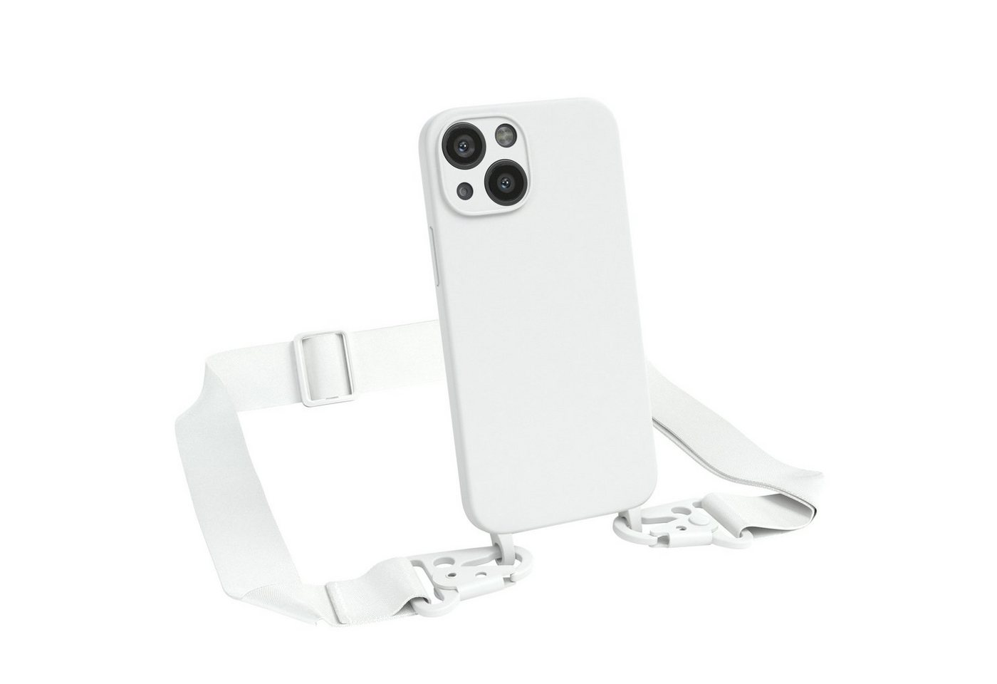 EAZY CASE Handykette Breitband Kette für Apple iPhone 13 Mini 5,4 Zoll, Ketten Hülle 2in1 Handyhülle mit abnehmbarer Kette Karabiner Bag Weiß EAZY CASE Handykette Breitband Kette für Apple iPhone 13 Mini 5,4 Zoll, Ketten Hülle 2in1 Handyhülle mit abnehmbarer Kette Karabiner Bag Weiß von EAZY CASE