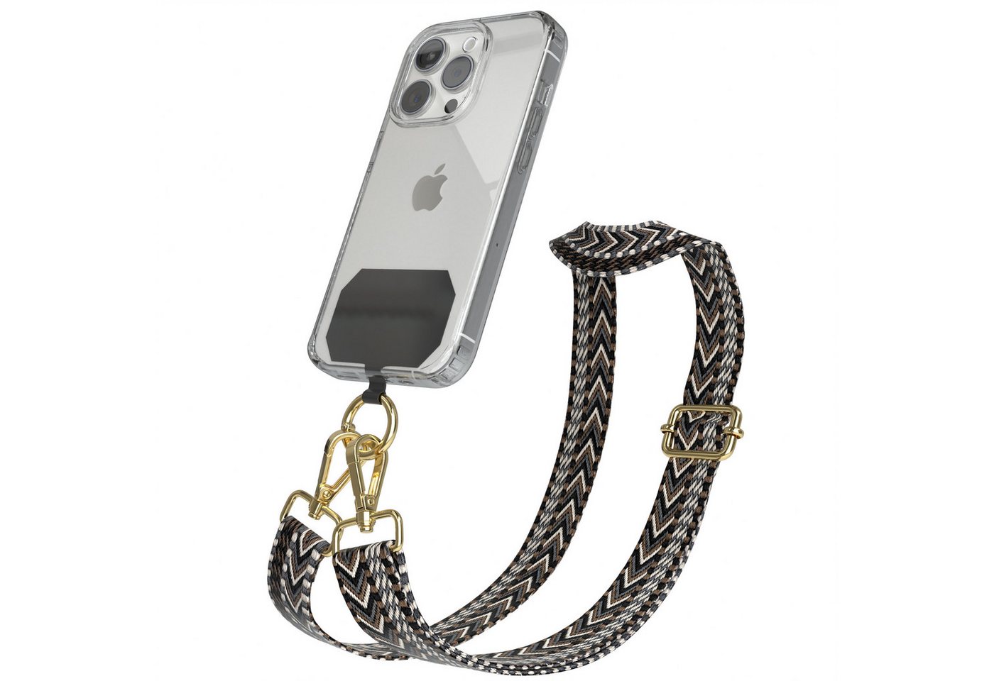 EAZY CASE Handykette Handykette Universal für alle Smartphones Boho, Handykette für Google Pixel Sony LG Handyband mit Karabiner Grün Bunt von EAZY CASE