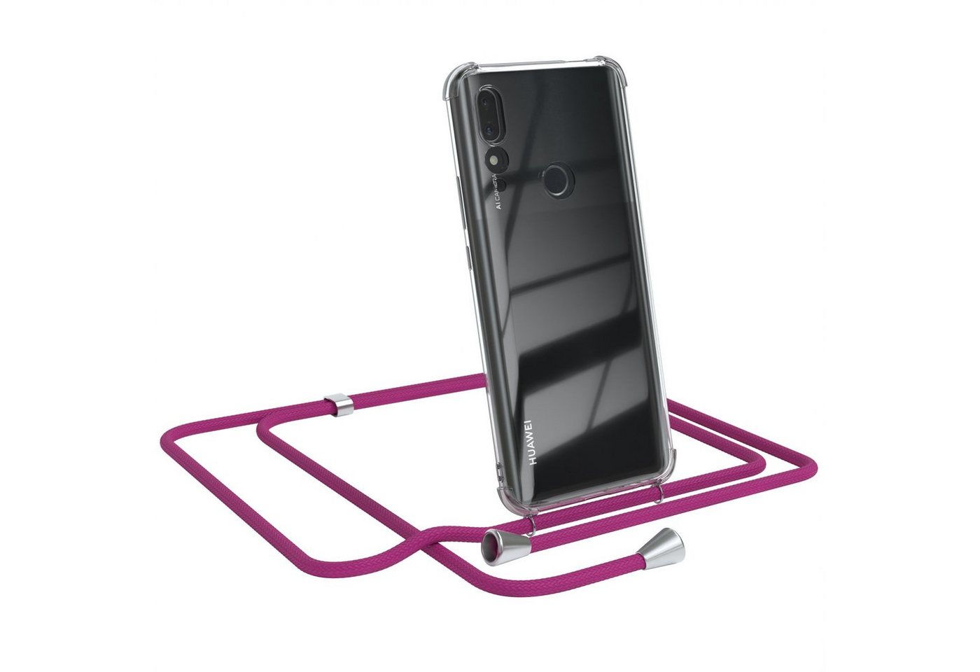 EAZY CASE Handykette Hülle mit Kette für Huawei P Smart Z/Y9 Prime 2019 6,59 Zoll, Handykordel Slimcover mit Umhängeband zum Umhängen Pink / Clip Silber EAZY CASE Handykette Hülle mit Kette für Huawei P Smart Z/Y9 Prime 2019 6,59 Zoll, Handykordel Slimcover mit Umhängeband zum Umhängen Pink / Clip Silber von EAZY CASE