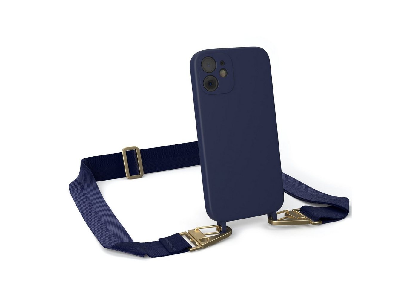 EAZY CASE Handykette Karabiner Breitband für Apple iPhone 12 Mini 5,4 Zoll, Handykette zum Umhängen Slim Phone Chain Festivalbag Smartphone Blau EAZY CASE Handykette Karabiner Breitband für Apple iPhone 12 Mini 5,4 Zoll, Handykette zum Umhängen Slim Phone Chain Festivalbag Smartphone Blau von EAZY CASE