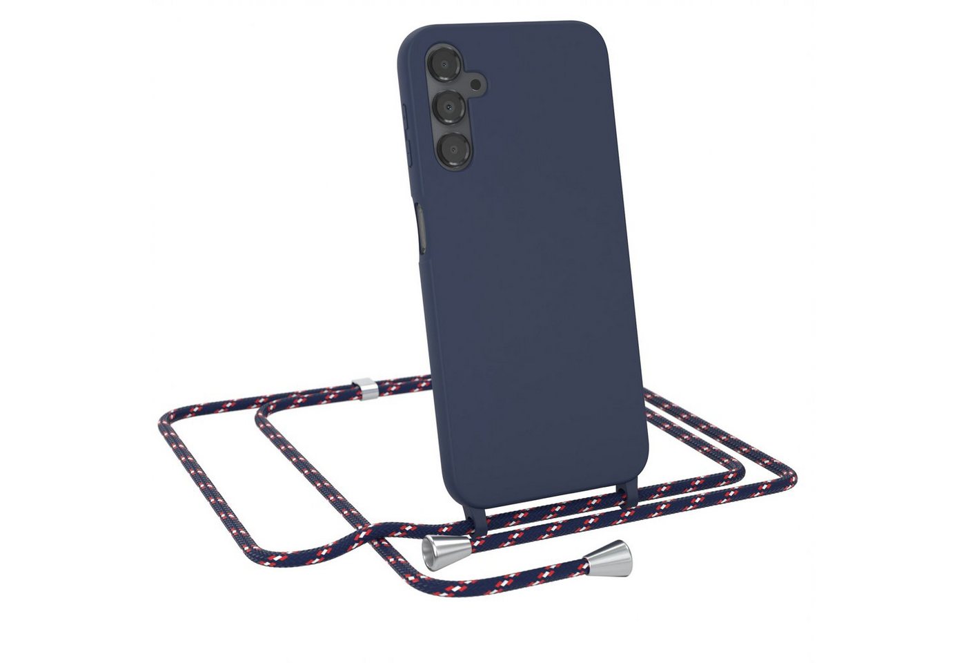 EAZY CASE Handykette Runde Silikon Kette für Samsung Galaxy A14 5G 6,6 Zoll, Hülle mit Band 2in1 Handyband Etui Case Kordel Navy Blau Camouflage EAZY CASE Handykette Runde Silikon Kette für Samsung Galaxy A14 5G 6,6 Zoll, Hülle mit Band 2in1 Handyband Etui Case Kordel Navy Blau Camouflage von EAZY CASE