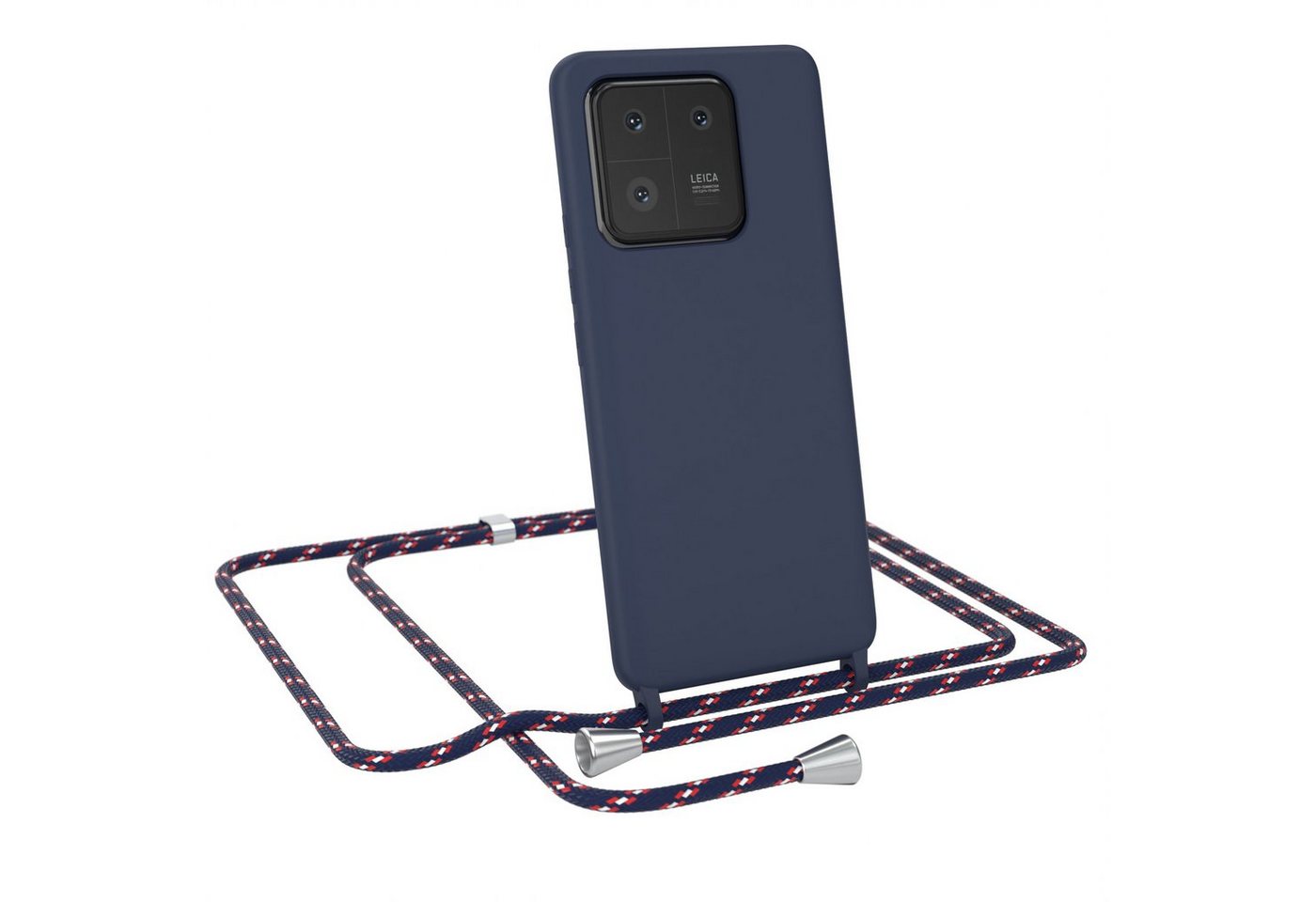EAZY CASE Handykette Runde TPU Silikon Kette für Xiaomi 13 Pro 6,73 Zoll, Hülle mit Band 2in1 Handyband Etui Case Kordel Navy Blau Camouflage EAZY CASE Handykette Runde TPU Silikon Kette für Xiaomi 13 Pro 6,73 Zoll, Hülle mit Band 2in1 Handyband Etui Case Kordel Navy Blau Camouflage von EAZY CASE