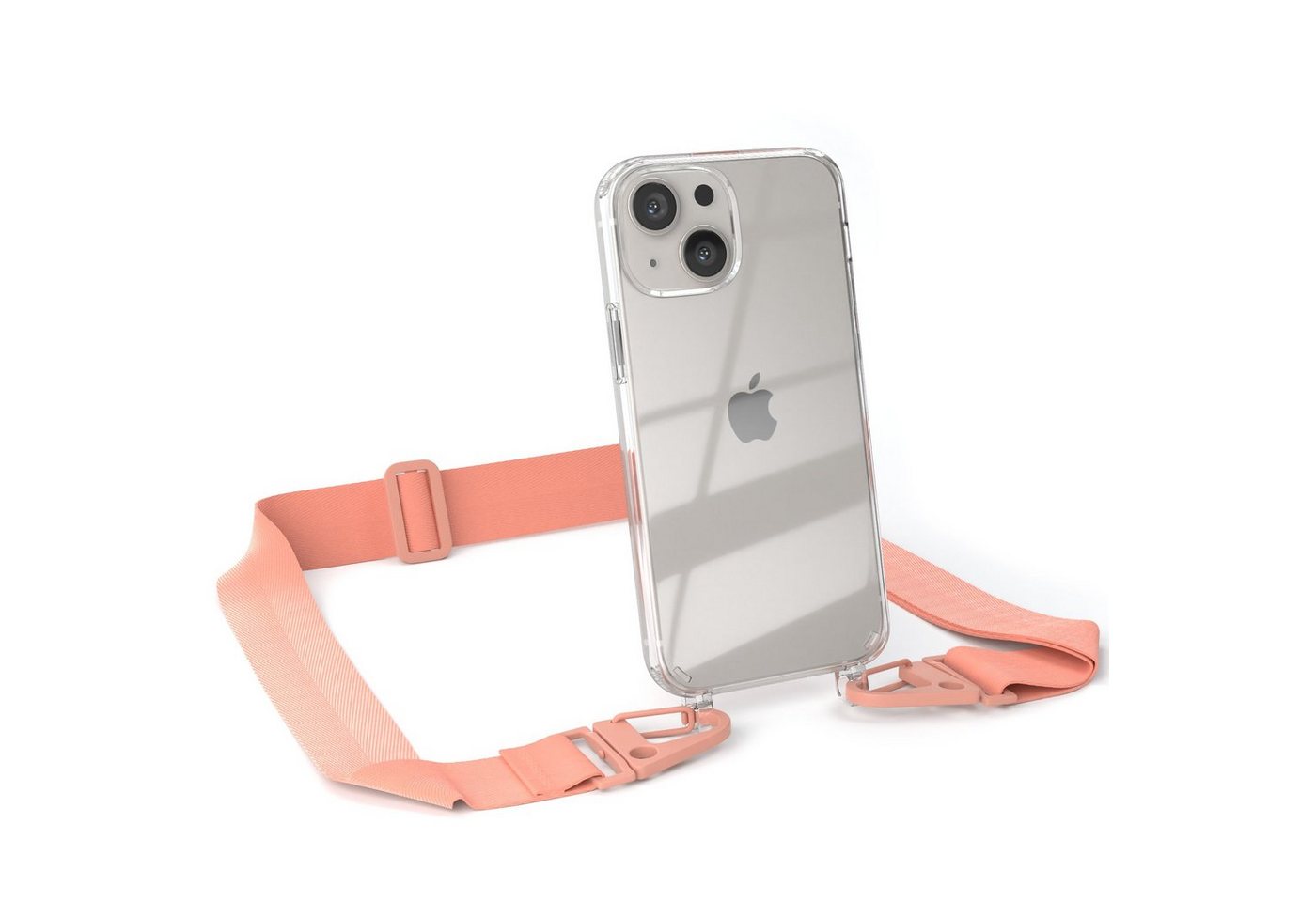 EAZY CASE Handykette Silikon Kette Karabiner für Apple iPhone 13 Mini 5,4 Zoll, Silicon Handyhülle mit breiter Kette Carabiner Necklace Altrosa Coral EAZY CASE Handykette Silikon Kette Karabiner für Apple iPhone 13 Mini 5,4 Zoll, Silicon Handyhülle mit breiter Kette Carabiner Necklace Altrosa Coral von EAZY CASE