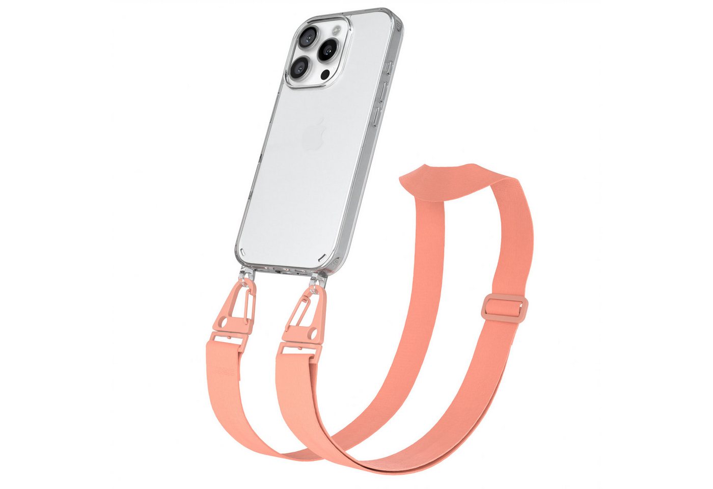EAZY CASE Handykette Silikon Kette Karabiner für Apple iPhone 16 Pro 6,3 Zoll, Silicon Handyhülle mit breiter Kette Carabiner Necklace Altrosa Coral EAZY CASE Handykette Silikon Kette Karabiner für Apple iPhone 16 Pro 6,3 Zoll, Silicon Handyhülle mit breiter Kette Carabiner Necklace Altrosa Coral von EAZY CASE
