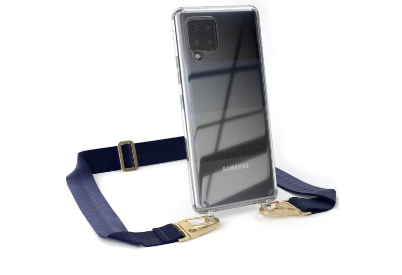 EAZY CASE Handykette Silikon Kette Karabiner für Samsung Galaxy A42 5G 6,6 Zoll, Handykette zum Umhängen Slim Phone Chain Festivalbag Smartphone Blau von EAZY CASE