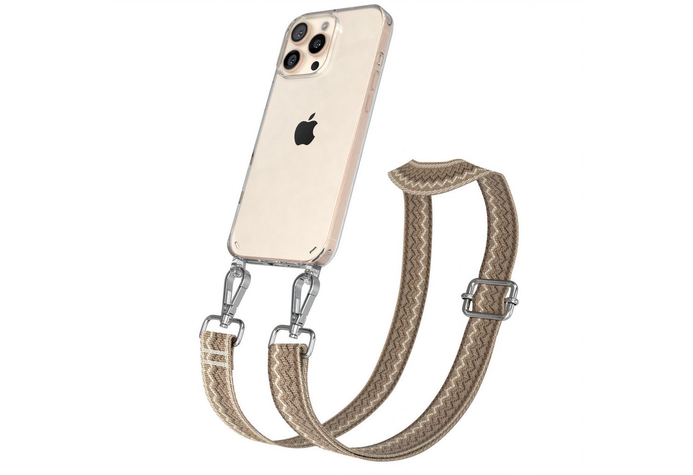 EAZY CASE Handykette Silikonhülle mit Kette für Apple iPhone 16 Pro Max 6,9 Zoll, Hülle aus Silikon mit Wave Band zum Umhängen Konzert Handykette Beige EAZY CASE Handykette Silikonhülle mit Kette für Apple iPhone 16 Pro Max 6,9 Zoll, Hülle aus Silikon mit Wave Band zum Umhängen Konzert Handykette Beige von EAZY CASE
