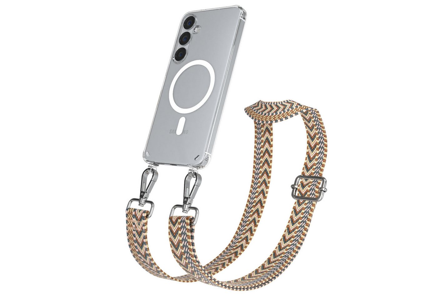 EAZY CASE Handykette Umhängeband MagSafe Hülle Samsung Galaxy S25 Plus 6,7 Zoll, Schulterriemen Taschenband mit Hülle MagSafe Handyband Braun EAZY CASE Handykette Umhängeband MagSafe Hülle Samsung Galaxy S25 Plus 6,7 Zoll, Schulterriemen Taschenband mit Hülle MagSafe Handyband Braun von EAZY CASE