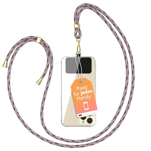 EAZY CASE - Handykette Universal [KOMPATIBEL MIT JEDEM Handy] - Handyband & Schnur zum Umhängen - Handyhülle mit Kette - Handy Umhängeband - Phone Strap Schnur - Lanyard Handy Kordel - Phone Chain von EAZY CASE