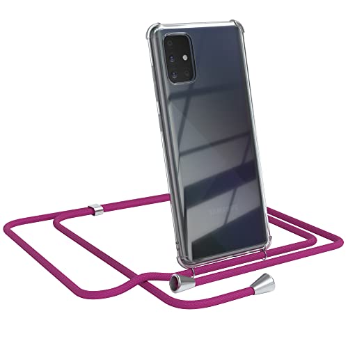 EAZY CASE Handykette kompatibel mit Samsung Galaxy A71 Handyhülle mit Umhängeband, Handykordel mit Schutzhülle, Silikonhülle, Hülle mit Band, Stylische Kette für Smartphone, Pink EAZY CASE Handykette kompatibel mit Samsung Galaxy A71 Handyhülle mit Umhängeband, Handykordel mit Schutzhülle, Silikonhülle, Hülle mit Band, Stylische Kette für Smartphone, Pink von EAZY CASE