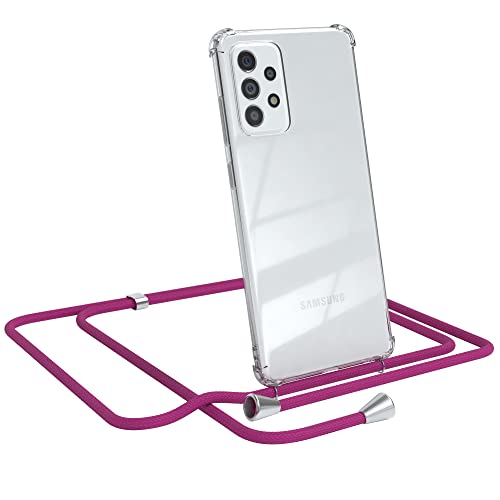 EAZY CASE Handykette kompatibel mit Samsung Galaxy A72 / A72 5G Handyhülle mit Umhängeband, Handykordel mit Schutzhülle, Silikonhülle, Hülle mit Band, Stylische Kette für Smartphone, Pink EAZY CASE Handykette kompatibel mit Samsung Galaxy A72 / A72 5G Handyhülle mit Umhängeband, Handykordel mit Schutzhülle, Silikonhülle, Hülle mit Band, Stylische Kette für Smartphone, Pink von EAZY CASE