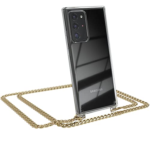 EAZY CASE Handykette kompatibel mit Samsung Galaxy Note 20 Ultra/Note 20 Ultra 5G Handyhülle mit Metal Umhängeband und Ersatz Kordel schwarz, Handykordel mit Schutzhülle, Kette, Metal - Gold EAZY CASE Handykette kompatibel mit Samsung Galaxy Note 20 Ultra/Note 20 Ultra 5G Handyhülle mit Metal Umhängeband und Ersatz Kordel schwarz, Handykordel mit Schutzhülle, Kette, Metal - Gold von EAZY CASE