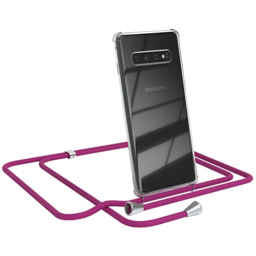 EAZY CASE Handykette kompatibel mit Samsung Galaxy S10 Handyhülle mit Umhängeband, Handykordel mit Schutzhülle, Silikonhülle, Hülle mit Band, Stylische Kette mit Hülle für Smartphone, Pink EAZY CASE Handykette kompatibel mit Samsung Galaxy S10 Handyhülle mit Umhängeband, Handykordel mit Schutzhülle, Silikonhülle, Hülle mit Band, Stylische Kette mit Hülle für Smartphone, Pink von EAZY CASE
