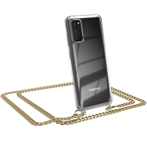 EAZY CASE Handykette kompatibel mit Samsung Galaxy S20 / S20 5G Handyhülle mit Metal Umhängeband und Ersatz Kordel schwarz, Handykordel mit Schutzhülle, Stylische Kette, Metal - Gold EAZY CASE Handykette kompatibel mit Samsung Galaxy S20 / S20 5G Handyhülle mit Metal Umhängeband und Ersatz Kordel schwarz, Handykordel mit Schutzhülle, Stylische Kette, Metal - Gold von EAZY CASE