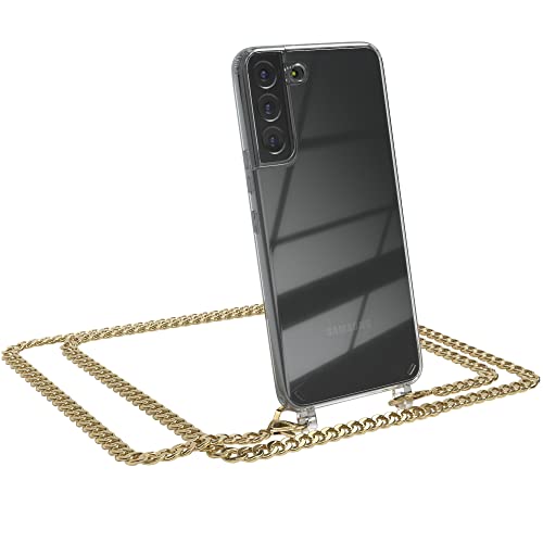 EAZY CASE Handykette kompatibel mit Samsung Galaxy S22 Plus 5G Handyhülle mit Metal Umhängeband und Ersatz Kordel schwarz, Handykordel mit Schutzhülle, Stylische Kette, Metal - Gold EAZY CASE Handykette kompatibel mit Samsung Galaxy S22 Plus 5G Handyhülle mit Metal Umhängeband und Ersatz Kordel schwarz, Handykordel mit Schutzhülle, Stylische Kette, Metal - Gold von EAZY CASE