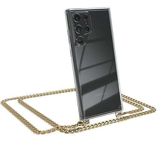 EAZY CASE Handykette kompatibel mit Samsung Galaxy S22 Ultra 5G Handyhülle mit Metal Umhängeband und Ersatz Kordel schwarz, Handykordel mit Schutzhülle, Stylische Kette, Metal - Gold EAZY CASE Handykette kompatibel mit Samsung Galaxy S22 Ultra 5G Handyhülle mit Metal Umhängeband und Ersatz Kordel schwarz, Handykordel mit Schutzhülle, Stylische Kette, Metal - Gold von EAZY CASE