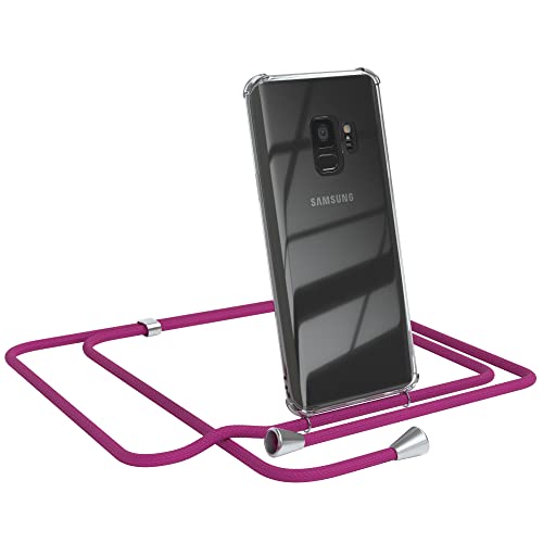 EAZY CASE Handykette kompatibel mit Samsung Galaxy S9 Handyhülle mit Umhängeband, Handykordel mit Schutzhülle, Silikonhülle, Hülle mit Band, Stylische Kette mit Hülle für Smartphone, Pink EAZY CASE Handykette kompatibel mit Samsung Galaxy S9 Handyhülle mit Umhängeband, Handykordel mit Schutzhülle, Silikonhülle, Hülle mit Band, Stylische Kette mit Hülle für Smartphone, Pink von EAZY CASE