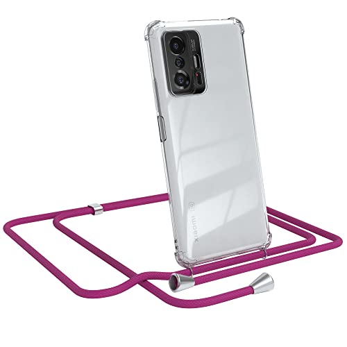 EAZY CASE Handykette kompatibel mit Xiaomi 11T / 11T Pro 5G Handyhülle mit Umhängeband, Handykordel mit Schutzhülle, Silikonhülle, Hülle, Stylische Kette für Smartphone, Pink EAZY CASE Handykette kompatibel mit Xiaomi 11T / 11T Pro 5G Handyhülle mit Umhängeband, Handykordel mit Schutzhülle, Silikonhülle, Hülle, Stylische Kette für Smartphone, Pink von EAZY CASE
