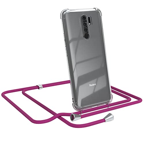 EAZY CASE Handykette kompatibel mit Xiaomi Redmi 9 / Redmi 9 Prime Handyhülle mit Umhängeband, Handykordel mit Schutzhülle, Silikonhülle, Hülle, Stylische Kette für Smartphone, Pink EAZY CASE Handykette kompatibel mit Xiaomi Redmi 9 / Redmi 9 Prime Handyhülle mit Umhängeband, Handykordel mit Schutzhülle, Silikonhülle, Hülle, Stylische Kette für Smartphone, Pink von EAZY CASE