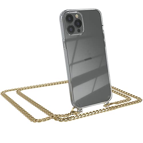 EAZY CASE Handykette kompatibel mit iPhone 12 Pro Max Handyhülle mit Metal Umhängeband und Ersatz Kordel schwarz, Handykordel mit Schutzhülle, Stylische Kette, Metal - Gold EAZY CASE Handykette kompatibel mit iPhone 12 Pro Max Handyhülle mit Metal Umhängeband und Ersatz Kordel schwarz, Handykordel mit Schutzhülle, Stylische Kette, Metal - Gold von EAZY CASE