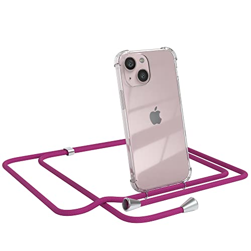EAZY CASE Handykette kompatibel mit iPhone 13 Mini Handyhülle mit Umhängeband, Handykordel mit Schutzhülle, Silikonhülle, Hülle mit Band, Stylische Kette mit Hülle für Smartphone, Pink EAZY CASE Handykette kompatibel mit iPhone 13 Mini Handyhülle mit Umhängeband, Handykordel mit Schutzhülle, Silikonhülle, Hülle mit Band, Stylische Kette mit Hülle für Smartphone, Pink von EAZY CASE
