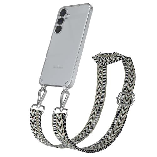 EAZY CASE - Handykette mit verstellbarem Trageriemen für Galaxy S25 - Taschengurt zum Wechseln mit transparenter Handyhülle für Galaxy S25 Hülle dünner Schulterriemen in Grün Schwarz Silber EAZY CASE - Handykette mit verstellbarem Trageriemen für Galaxy S25 - Taschengurt zum Wechseln mit transparenter Handyhülle für Galaxy S25 Hülle dünner Schulterriemen in Grün Schwarz Silber von EAZY CASE
