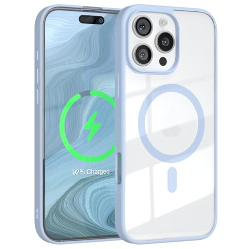 EAZY CASE Hülle für iPhone 16 Pro Max kompatibel mit Qi Charging Ultra Aufprallschutz Stoßfest Kratzfest dünne Schutzhülle mit Kameraschutz Silikon Cover Hybrid Handy Case Hell Blau - Qi Charging EAZY CASE Hülle für iPhone 16 Pro Max kompatibel mit Qi Charging Ultra Aufprallschutz Stoßfest Kratzfest dünne Schutzhülle mit Kameraschutz Silikon Cover Hybrid Handy Case Hell Blau - Qi Charging von EAZY CASE